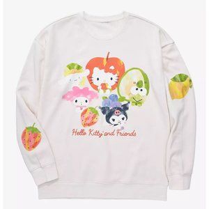 Sanrio Fruits Hello Kitty and Friends Group Portrait Crewneck Sweatshirt